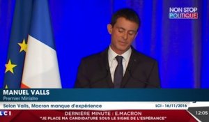 Emmanuel Macron candidat à la présidentielle : Manuel Valls le tacle dans la foulée