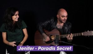 Jenifer chante "Paradis secret" en acoustique