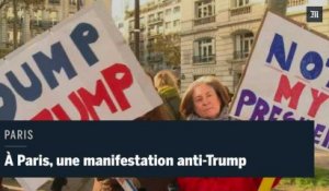 À Paris, 400 personnes manifestent contre Donald Trump