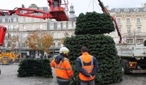 Le sapin est installé à Troyes