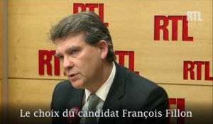 "Le choix du candidat François Fillon est un choix de radicalité" estime Arnaud Montebourg
