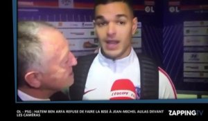 OL – PSG : Hatem Ben Arfa refuse de faire la bise à Jean-Michel Aulas devant les caméras
