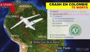 Crash de l'avion d'une équipe de foot au Brésil : le trajet de l'appareil