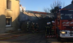 Intervention des pompiers sur un incendie