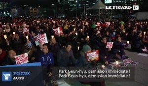 Les Coréens manifestent pour réclamer la démission de leur présidente