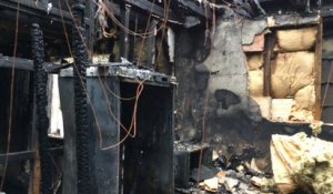 Maison détruite par le feu au Mans