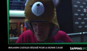 Benjamin Castaldi déguisé en ours pour la bonne cause au salon du cheval (Exclu Vidéo)
