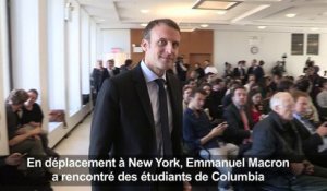 A New York, Macron veut "réconcilier les Français"