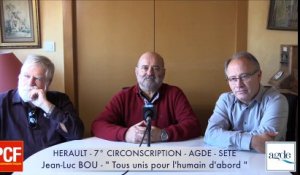 HERAULT - 7° - CIRCONSCRIPTION - Jean-Luc BOU - Tous unis pour l'humain d'abord - 1