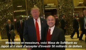 Trump affirme que SoftBank investira 50 milliards aux Etats-Unis