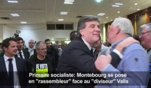 Montebourg se pose en "rassembleur" face au "diviseur" Valls