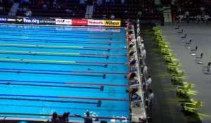 Natation: Championnat du monde petit bassin - Séries du 100m Papillon (Femmes) avec M.Wattel