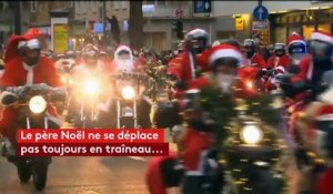 Allemagne : 200 pères Noël défilent à moto pour la bonne cause