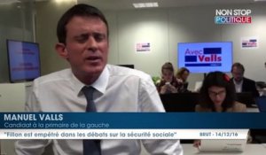 Manuel Valls s’oppose fermement au programme de François Fillon