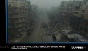 Alep : Un drone survole la ville entièrement dévastée par les bombardements, les images chocs (Vidéo)