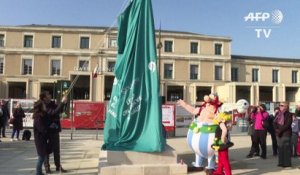 Angoulême: un obélisque géant en l'honneur de Goscinny