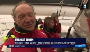 Trophée Jules Verne 2017 : Francis Joyon et son équipe accueillis en héros