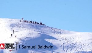 Winning run Samuel Baldwin - snowboard men - Verbier Freeride Week 2* #1 2017