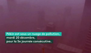 Chine : la pollution à Pékin filmée depuis le sommet d'un gratte-ciel