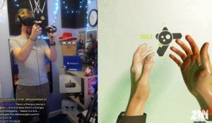 Se poudrer les mains dans un jeu d'escalade en réalité virtuelle