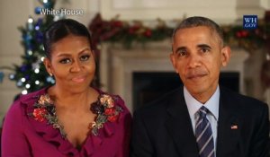 Les derniers voeux de Noël des Obama à la Maison Blanche