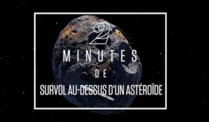 2 minutes de survol au-dessus d'un astéroïde de métal