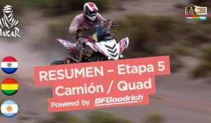 Resumen de la Etapa 5 - Quad/Camión - (Tupiza / Oruro) - Dakar 2017