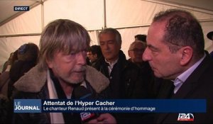 Le chanteur Renaud présent à la cérémonie d'hommage des victimes de l'HyperCacher