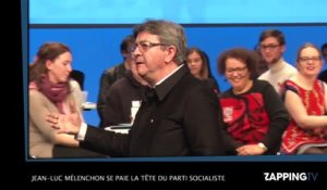 Jean-Luc Mélenchon se présente, avec Emmanuel Macron, comme ‘’le casse-noix’’ du PS