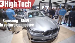 Aperçu de la BMW Serie 7 Samsung connectée, lors du CES 2017