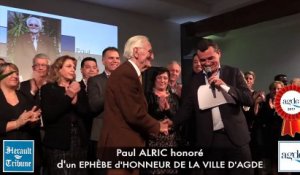 AGDE - Paul ALRIC  honoré d'un EPHÈBE d'HONNEUR DE LA VILLE D'AGDE