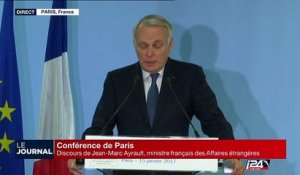 "Cette conférence de Paris est avant-tout une conférence de l'espoir, pour renouer un dialogue", Jean-Marc Ayrault