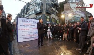Arnaud Montebourg en stand-up à Lille