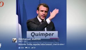 Emmanuel Macron fait la leçon à Donald Trump
