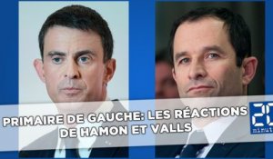 Primaire de gauche:  Les réactions d'Hamon et Valls