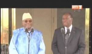 Le nouveau président malien IBK a effectué une breve visite en Côte d'ivoire