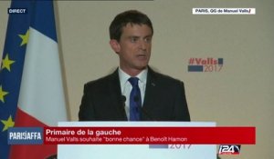 Discours de Manuel Valls, après sa défaite