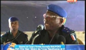 Depart de 235 soldats FRCI pour le Mali: le CEMA S. Bakayoko anime une conference de presse