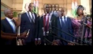 Ouattara reçoit le leader mondial du Chocolat et le président du parlement de la CEDEAO