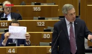 "Il vous ment", quand Nigel Farage se fait piéger lors d'un discours au Parlement européen