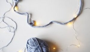 DIY déco : nuage en tricotin