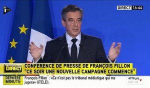 François Fillon s'adresse aux médias: "Vous m'avez lynché et assassiné politiquement pendant 10 jours!"- Regardez