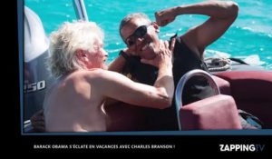 Quand Barack Obama s'essaie au kitesurf avec Richard Branson (Vidéo)
