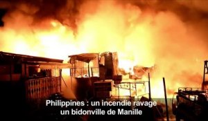 Philippines: un incendie ravage un bidonville de Manille