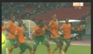 CAN 2012/Demi Finales. Match Zambie - Ghana.(1-0). But Zambien en vidéo