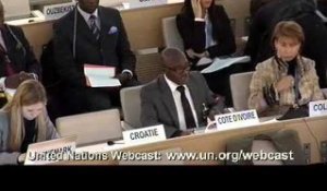 19ème Conseil des Droits de l'Homme à Génève: Le discours du Ministre Gnenema Coulibaly