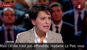 Face à face très tendu entre Marine Le Pen et Najat Vallaud-Belkacem