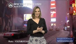 Neige à New York et blizzard aux USA