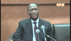 Le President Ouattara dresse un bilan de sa tournée sous régionale et donne son message de Paix