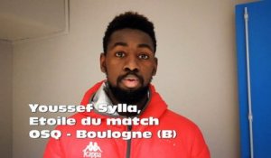 Youssef Sylla, élu Etoile du match OSQ - Boulogne (B)